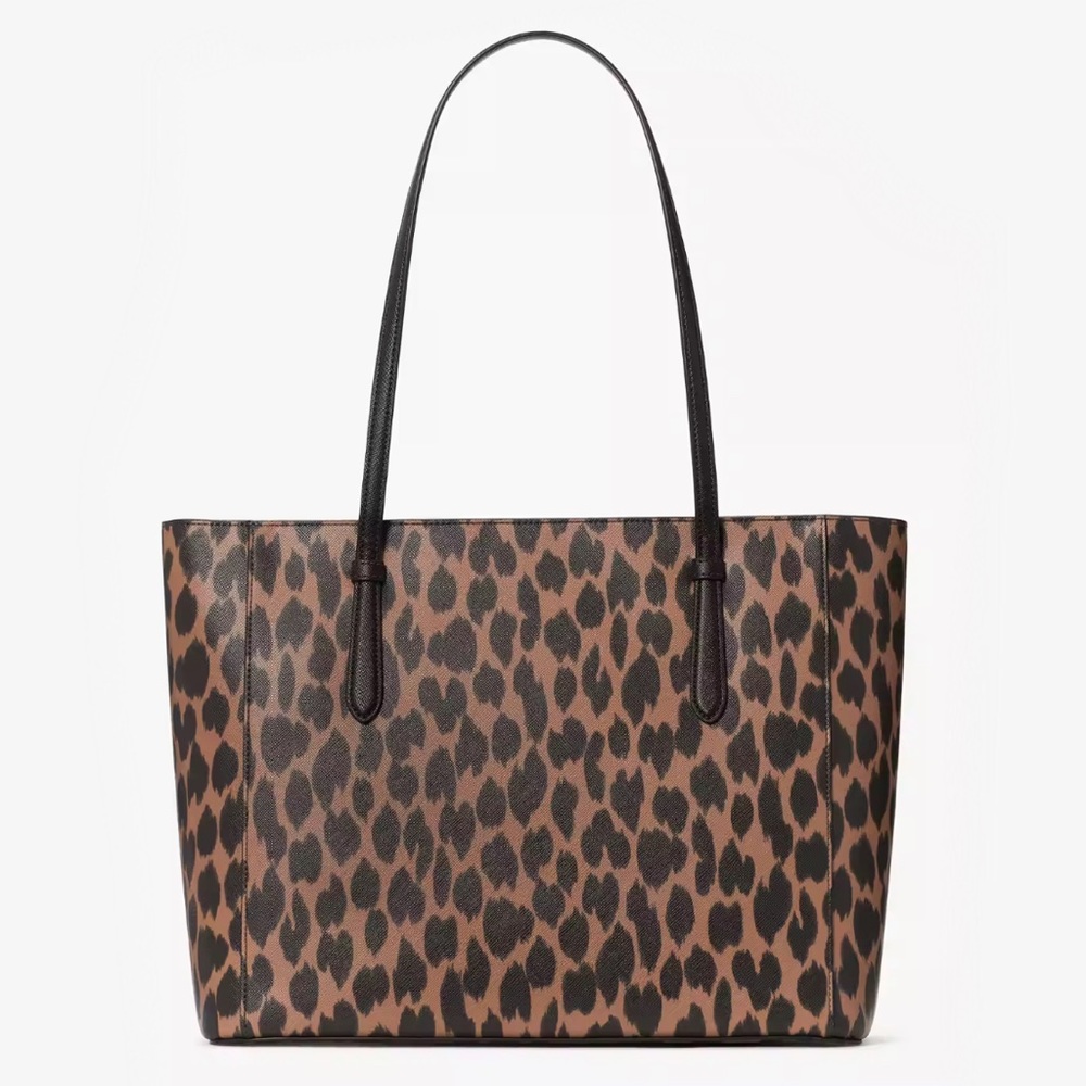 ♠️Kate Spade Schuyler Leopard Spotted Animal Printed Medium Tote Bag NWT - Picture 4 of 7